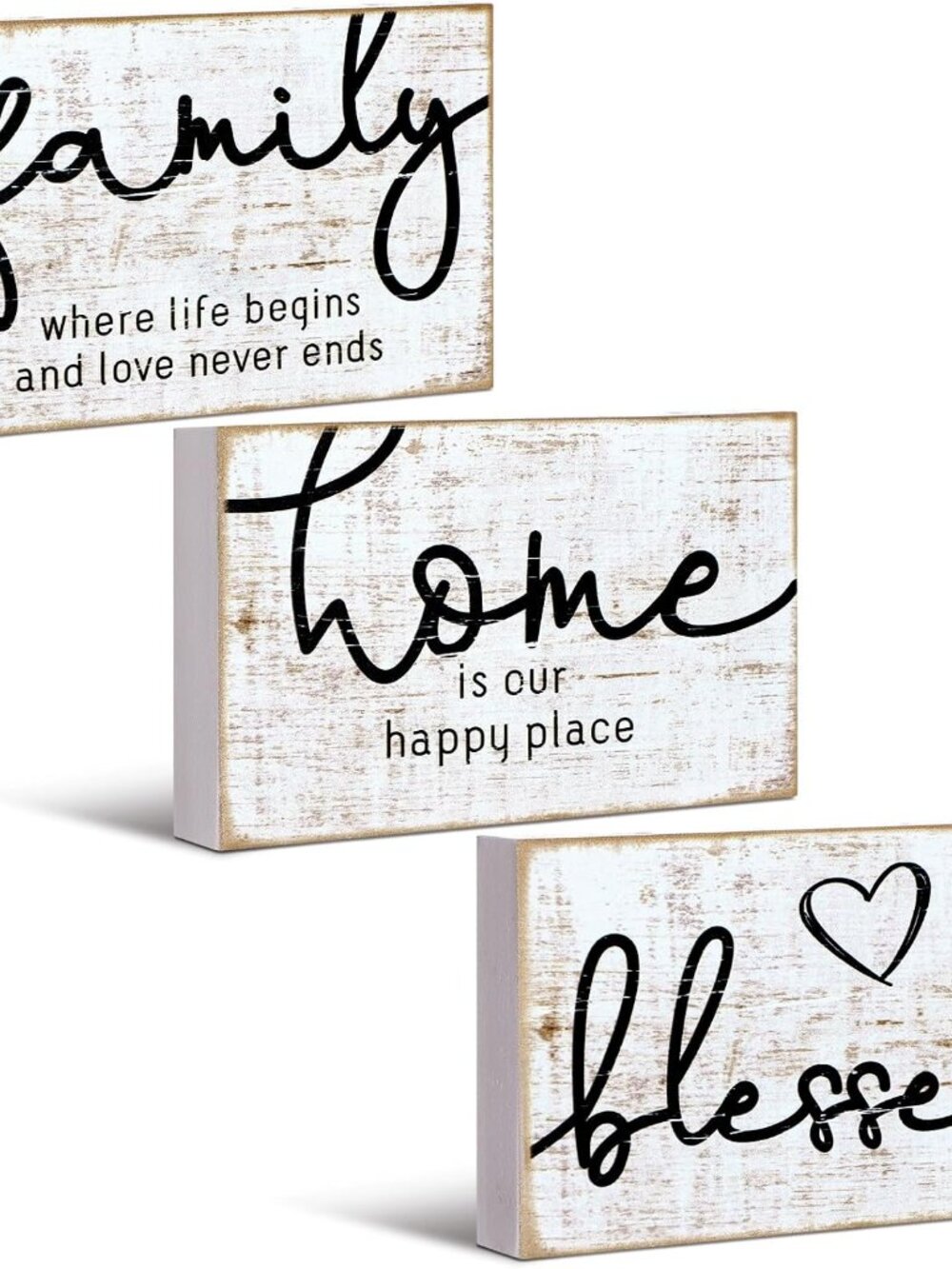 Mini Wooden Sign Farmhouse Shelf,Retro Color,7 x 5 x 0.59 in